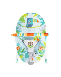 Bright Starts Rainforest Vibes Vibrating Bouncer, Baby Bouncer for Ages 0 Months Up