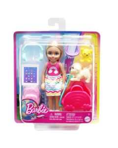 Barbie Chelsea Doll And Accessories Travel Set With Puppy 2.0 for Girls 3 years up