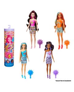 Barbie Color Reveal Rainbow Groovy Series Doll With 6 Surprises For Girls 3 Years Old And Up