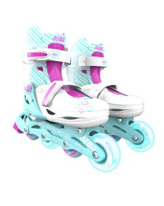 Neon Inline Skates Teal Pink For Kids Adjustable Size (Size 3-6)