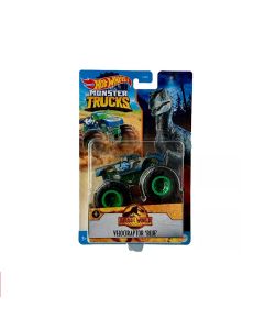 Hot Wheels Monster Trucks 1:64 Entertainment Themed (Velociraptor Blue) for Boys 3 years up