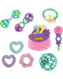 Bright Starts Everything Nice 9 Pc Gift Set Infant Toys for 3 Months old and up