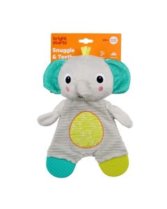 Bright Starts Snuggle & Teether Elephant For Baby Ages 0 Months & Up