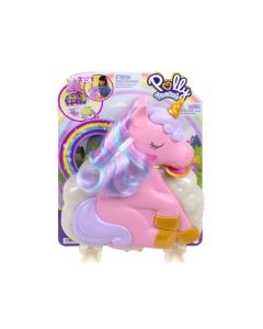 Polly Pocket Rainbow Unicorn Salon Playset witj 2 Micro Dolls Styling Head For Girls 3 years up