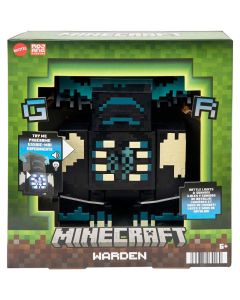 Minecraft 3.25 Inches Warden Spring Driver Figure with Light, Sounds and Accessories, for Boys ages 6 years up