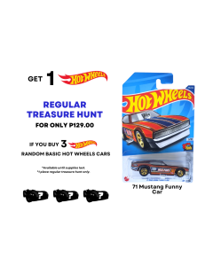 Buy 3 Random Basic Cars Hot Wheels and Get Regular T-hunt 71 Mustang Funny Car Toys for Boys 3 Years up	