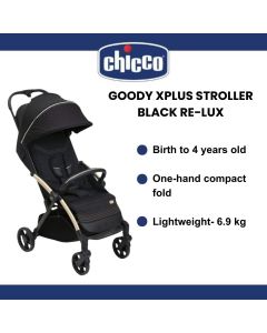Chicco Goody Xplus Stroller Black Re-lux Suitable for Newborn Up To 22kgs