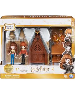 Harry Potter Wizarding World Magical Minis Three Broomstick Playset with 2 Exclusive Figures and 5 Accessories Small Doll Magical Toys Girls Ages 6 Years and Up