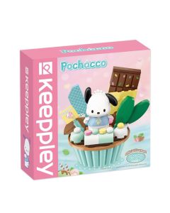 Keeppley Sanrio Pochacco Cupcake Building Blocks Toy for Kids Ages 6 Years Old and Above