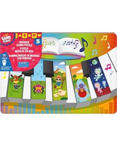 Spin Master Games Game Squad Puzzle Piano Wood Sound For Cognitive Skills Gift for Kids 3 years up