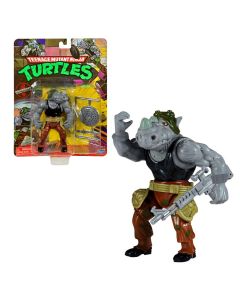 Teenage Mutant Ninja Turtles Classic 4" Mutant Action Figure Rocksteady For Boys 4 Years Old And Up