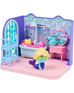 Gabby's Dollhouse Deluxe Room Primp and Pamper Bathroom with Mercat Figure for Kids ages 3 years and up
