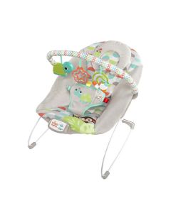 Bright Starts Happy Safari Bouncer, Baby Bouncer for 0 Months Up