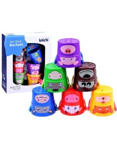 Starkids Kaichi Zoo Stack Buckets, Baby Toys for Ages 1 Year Old Up