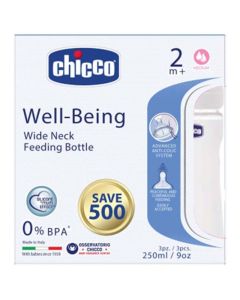 Chicco Well Being Bottle 250ml 3-pack