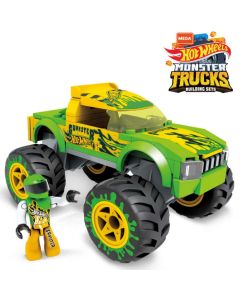 Hot Wheels Mighty Monster Truck Mega Construx Vehicle (Gunkster) for Boys 3 years up