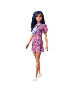 Barbie Fashionista Doll Original #143 - Brunette Doll With Dress & Waist Bag for Girls 3 years up
