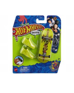 Hot Wheels Skate Tony Hawk Collector Set Fingerboard Plus Shoes Assortment (Neon Green) for Boys 5 years up