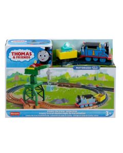 Thomas & Friends Motorized Playset Trackset Train Toy Engines - Cranky Che Crane Cargo Drop Playset for Preschool Kids 3 years up