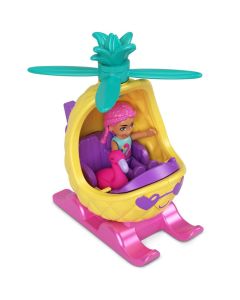 Polly Pocket Pollyville Single Die-Cast Vehicle with Micro Doll & Pet Playset - Pineapple For Girls 3 years up