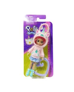 Polly Pocket Clip-on Mini Dolls Hoodie Buddies Assortment - Unicorn For Girls 3 years up