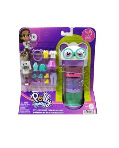 Polly Pocket Style Spinner Fashion Closet Tube with Doll and Accessories - Panda For Girls 3 years up