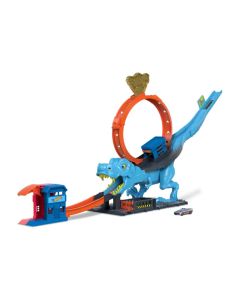 Hot Wheels City T-Rex Chomp Down Playset For 4 Years Old Up