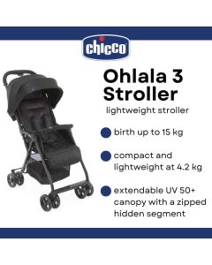 Chicco Ohlala Stroller 3, Jet Black