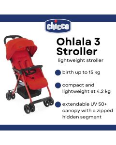 Chicco Ohlala Stroller 3, Red Passion