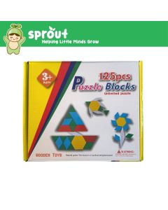 Sprout Wooden Bilingual Puzzle Blocks With Tracing Guide