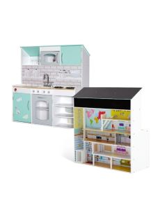 Starkids Peppermint 2-in-1 Townhouse and Kitchen for Boys 3 years up