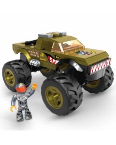 Hot Wheels Mighty Monster Truck Mega Construx Vehicle (V8 Bomber) for Boys 3 years up