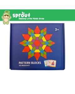 Sprout Wooden Bilingual Pattern Blocks