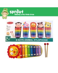 Sprout Wooden 8 Keys Animal Xylophone 