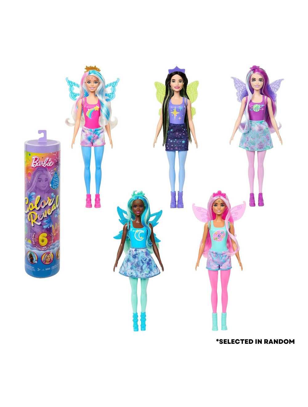 Barbie Color Reveal Rainbow Galaxy Series Doll Set For Girls 3 Years Old  And Up