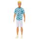 Barbie Ken Fashionista Doll #211 Blond Hair with Cactus Print Shirt and White Shorts with Sneakers for Girls 3 years up