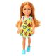 Barbie Club Chelsea 6 Inches Doll - Blond Hair Doll with Yellow Heart-Print Dress and Shoes Small Doll for Girls 3 years up