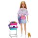 Barbie "Malibu" On Set Stylist Doll & Playset with Hair & Makeup Accessories For Girls 3 Years Up