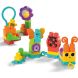 Fisher Price Mega Blocks Move 'N Groove Caterpillar Train Sensory Building Blocks with Pull String Infant Toys for 9 Months and up