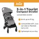 Joie Tourist Stroller 3in1 Compact Stroller -Pebble