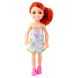 Barbie Club Chelsea 6 Inches Doll - Red Hair Doll with 2 Pink Shoes and Pastel Plaid Dress Small Doll for Girls 3 years up